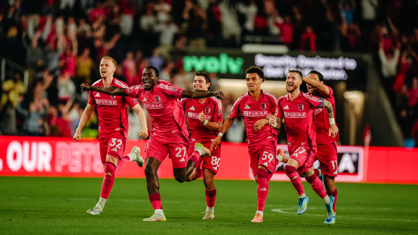 St. Louis CITY SC players during the U.S. Open Cup run